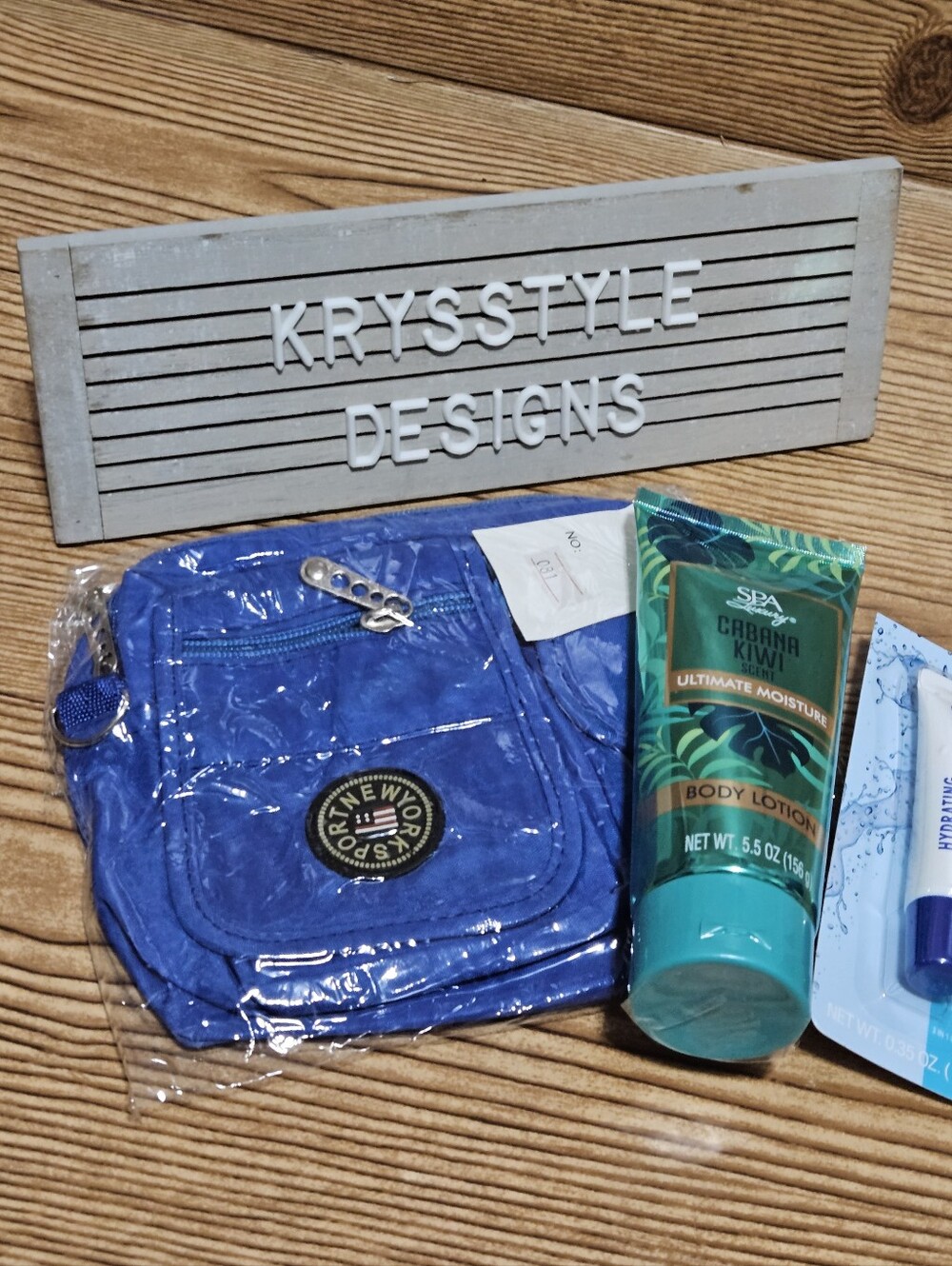 3 Piece Bundle,  Sport Small Crossbody,  Cabana Kiwi Lotion And B Pure Lip Mask